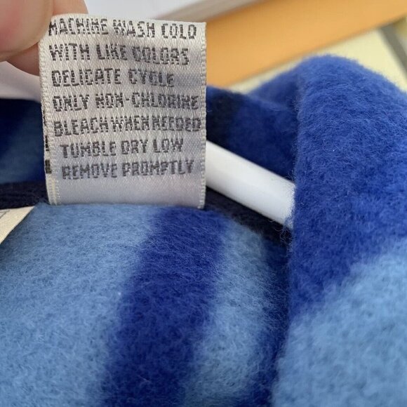 Vintage 90s Studio Works & Co Woman 2X Blue Plaid Fleece Jacket New - Picture 10 of 12